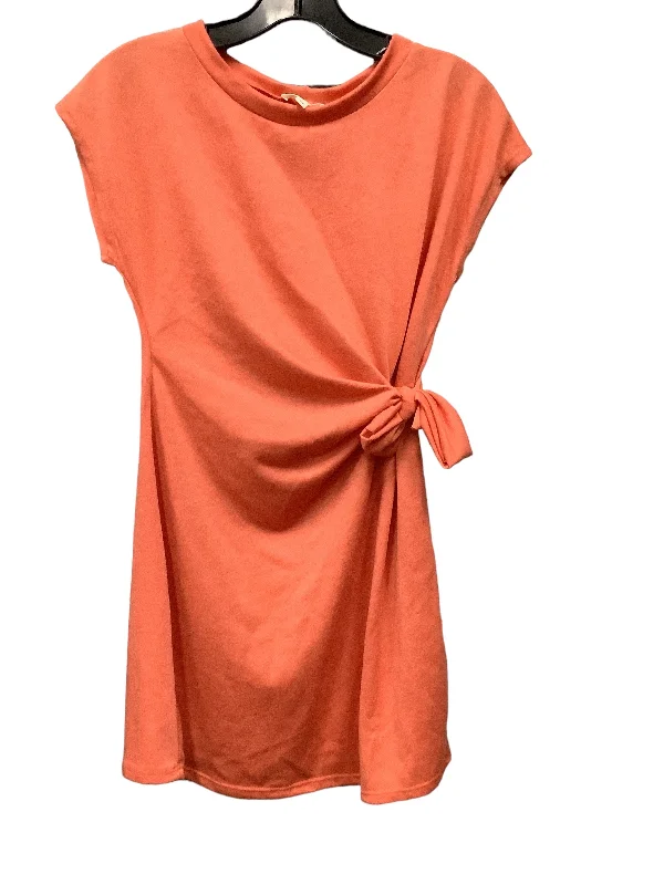 Orange Dress Casual Short See You Monday, Size Xs